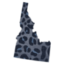 Leopard Print Idaho State Outline Sticker