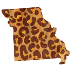 Leopard Print. State Missouri Sticker
