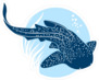 Leopard Shark Icon Sticker