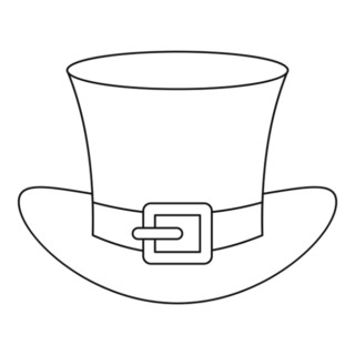 Leprechaun Hat Outline Transfer Sticker