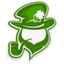 Leprechaun Logo With Pipe Sticker