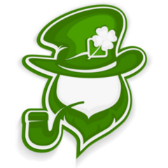 Leprechaun Logo With Pipe Sticker
