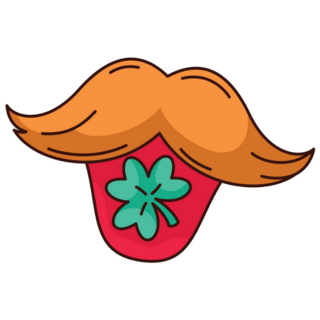 Leprechaun Mustache Sticker