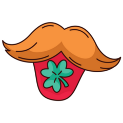 Leprechaun Mustache Sticker