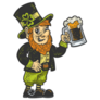 Leprechaun Sketch Engraving Illustration Sticker