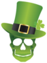 Leprechaun Skull Sticker