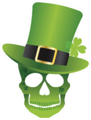 Leprechaun Skull Sticker