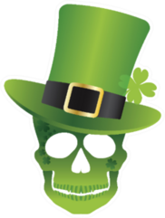 Leprechaun Skull Sticker