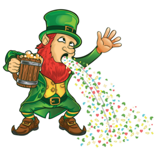 Leprechaun Who Had too Many Sticker