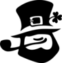 Leprechaun With Hat, Pipe, And Clover Sticker