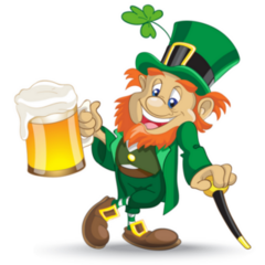 Leprechaun With Mug of Beer Sticker