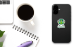 Lepricorn Pony themed Leprechaun Sticker on a Phone (New) example