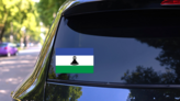 Lesotho Flag Sticker on a Rear Car Window (New) example
