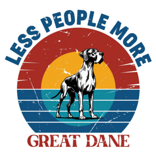 Less People Great Dane Sticker