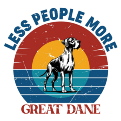 Less People Great Dane Sticker
