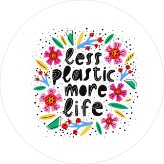 Less Plastic More Life Sticker