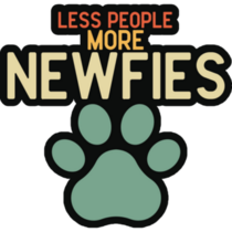 Less Ppl More Newfie Sticker