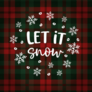 Let It Snow Winter Flannel Sticker