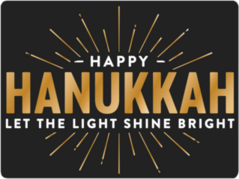 Let The Light Shine Bright Hanukkah Sticker