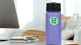 Let Your Heart Sing, Hand Drawn Music Lettering Sticker on a Water Bottle (New) example