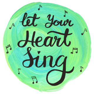 Let Your Heart Sing, Hand Drawn Music Lettering Sticker