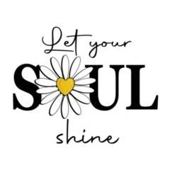 Let Your Soul Shine Flower Sticker 
