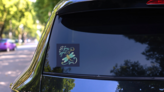 Let Your Spirit Soar Dragonfly Sticker on a Rear Car Window (New) example