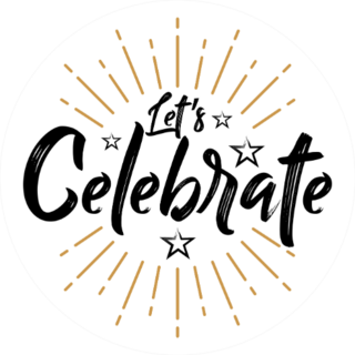 Lets Celebrate Star Sticker