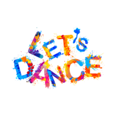 Lets Dance Rainbow Splatter Sticker