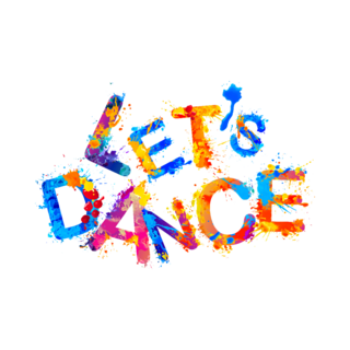 Lets Dance Rainbow Splatter Sticker
