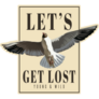 Lets Get Lost Seagull Sticker