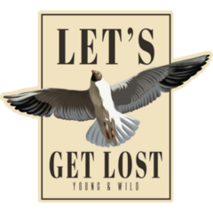 Lets Get Lost Seagull Sticker