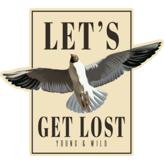Lets Get Lost Seagull Sticker