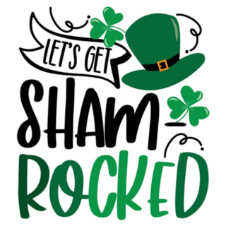 Lets Get Shamrocked Funny Sticker