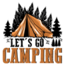 Lets Go Camping, Travelling Sticker