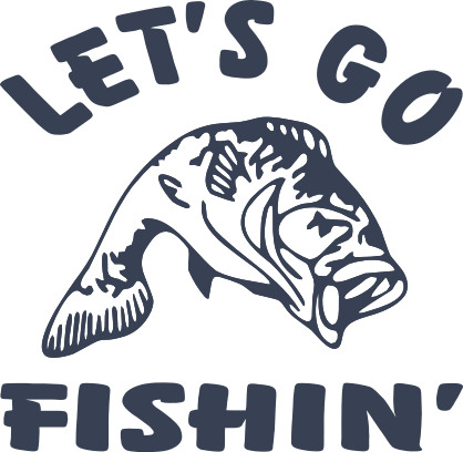 Lets Go Fishin Fishing Sticker