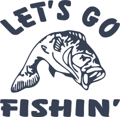 Lets Go Fishin Fishing Sticker