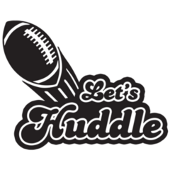  Lets Huddle Superbowl Football Sticker