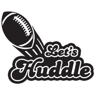  Lets Huddle Superbowl Football Sticker