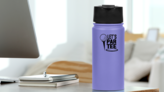 Lets Partee Golf Sport Saying Sticker on a Water Bottle (New) example