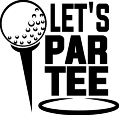 Lets Partee Golf Sport Saying Sticker