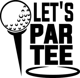 Lets Partee Golf Sport Saying Sticker