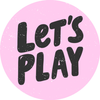 Lets Play Pop Art Style On Pink Sticker