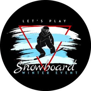 Lets Play Snowboard Winter Event Sticker