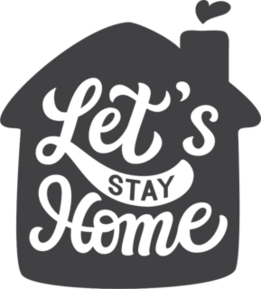 Lets Stay Home Sticker
