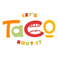 Lets Taco Bout It Colorful Mouth Lettering Sticker