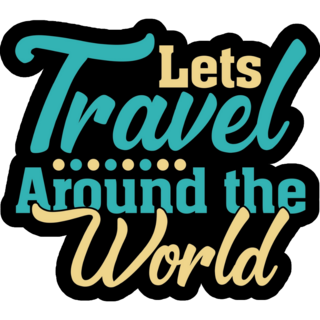 Lets Travel Around The World Sticker