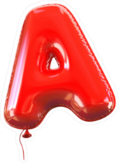 Letter A Balloon Font Sticker