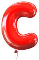 Letter C Balloon Font Sticker