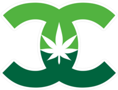 Letter C Cannabis Logo Sticker